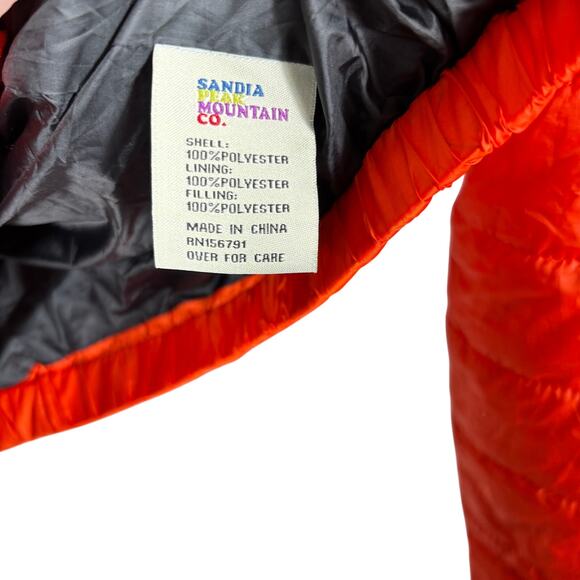 Sandia Peak Mountain Co Puffer Jacket Orange 20/XL Youth Quilted Insulated - Picture 7 of 9